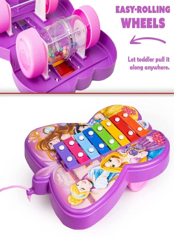 SANTALON Princess Pull Along Xylophone with 8 Colour Notes & 2 Mallets to Play for Toddlers Age of Above 1 Years Kids Multicolour - Image 3